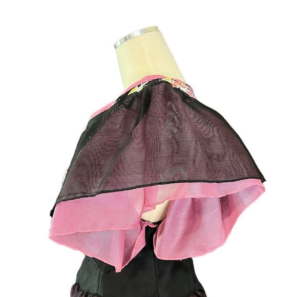 RARE Vintage Bob MACKIE One Shoulder Floral Beaded Tulip Drs 4/6 - Picture 11 of 16